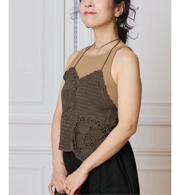 IENA LA BOUCLE「CAROUSE LAMBRA/ケラウズランブラ ボートキャミソール 251-380」|キャミソール|