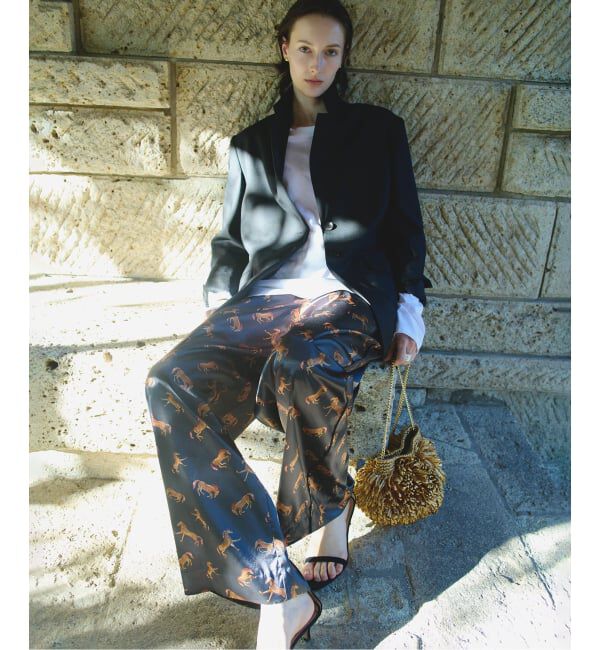 VERMEIL par iena「Horsey Pattern パンツ」|スラックス|