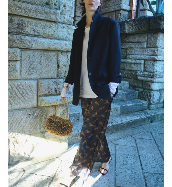 VERMEIL par iena「Horsey Pattern パンツ」|スラックス|