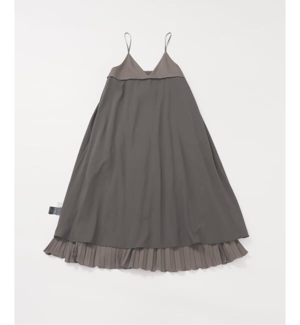 SLOBE IENA「《WEB限定/追加》パウダリーサテンプリーツキャミワンピース」|ワンピース|