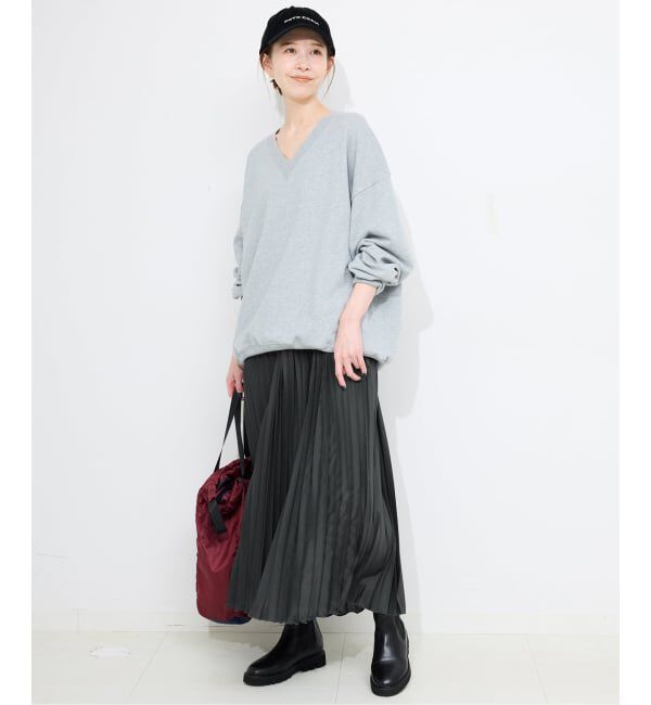 SLOBE IENA「《WEB限定/追加》パウダリーサテンプリーツキャミワンピース」|ワンピース|