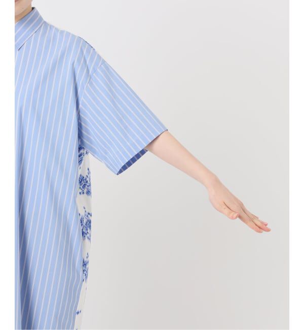 Glyph「《一部店舗+WEB限定》Glyph Stripe x Flower Print Shirt Dress」|ワンピース|