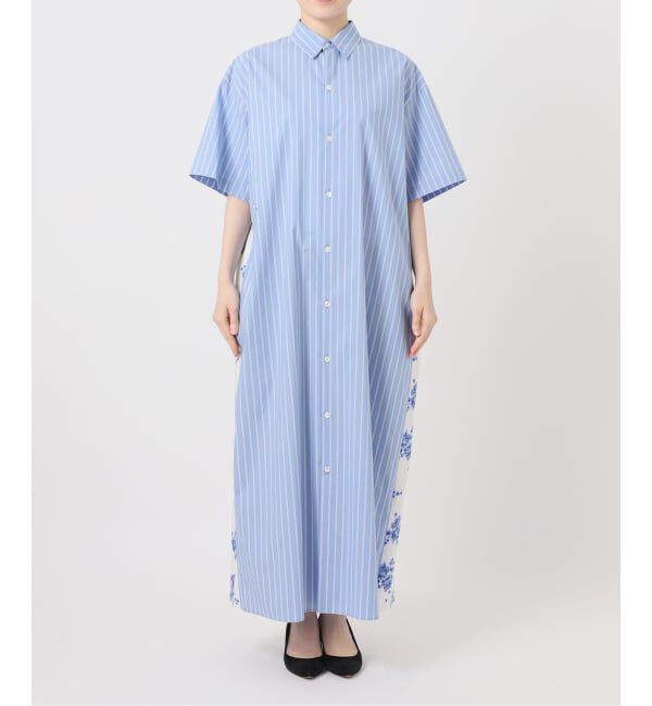 Glyph「《一部店舗+WEB限定》Glyph Stripe x Flower Print Shirt Dress」|ワンピース|