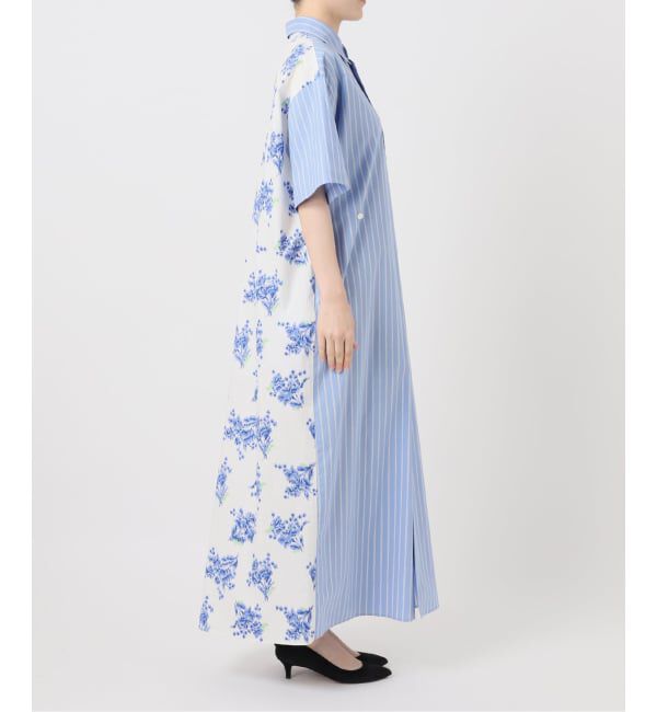 Glyph「《一部店舗+WEB限定》Glyph Stripe x Flower Print Shirt Dress」|ワンピース|