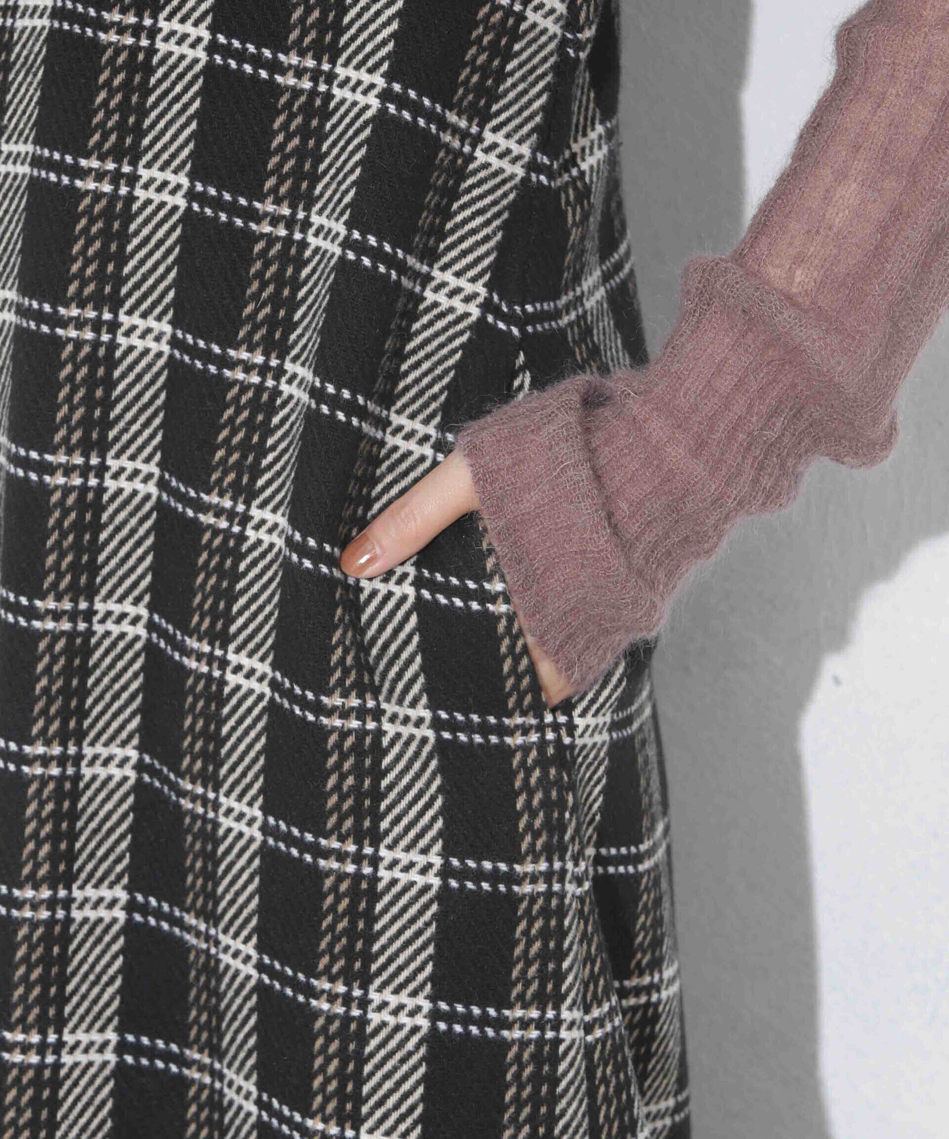 nano･universe「ビッグチェックVネックワンピース」|ワンピース|