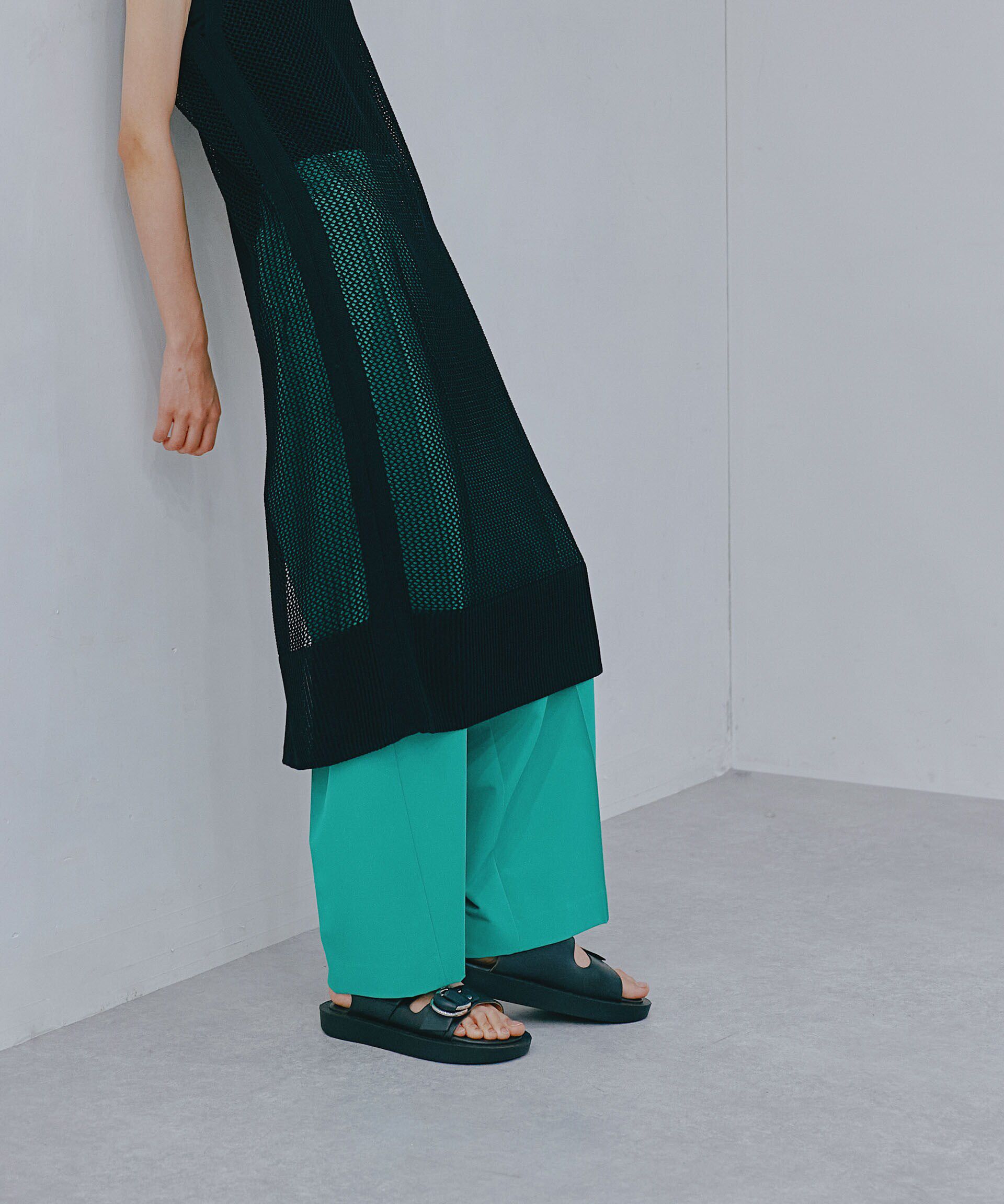 nano･universe「ピンタックイージーワイドパンツ」|チノ|