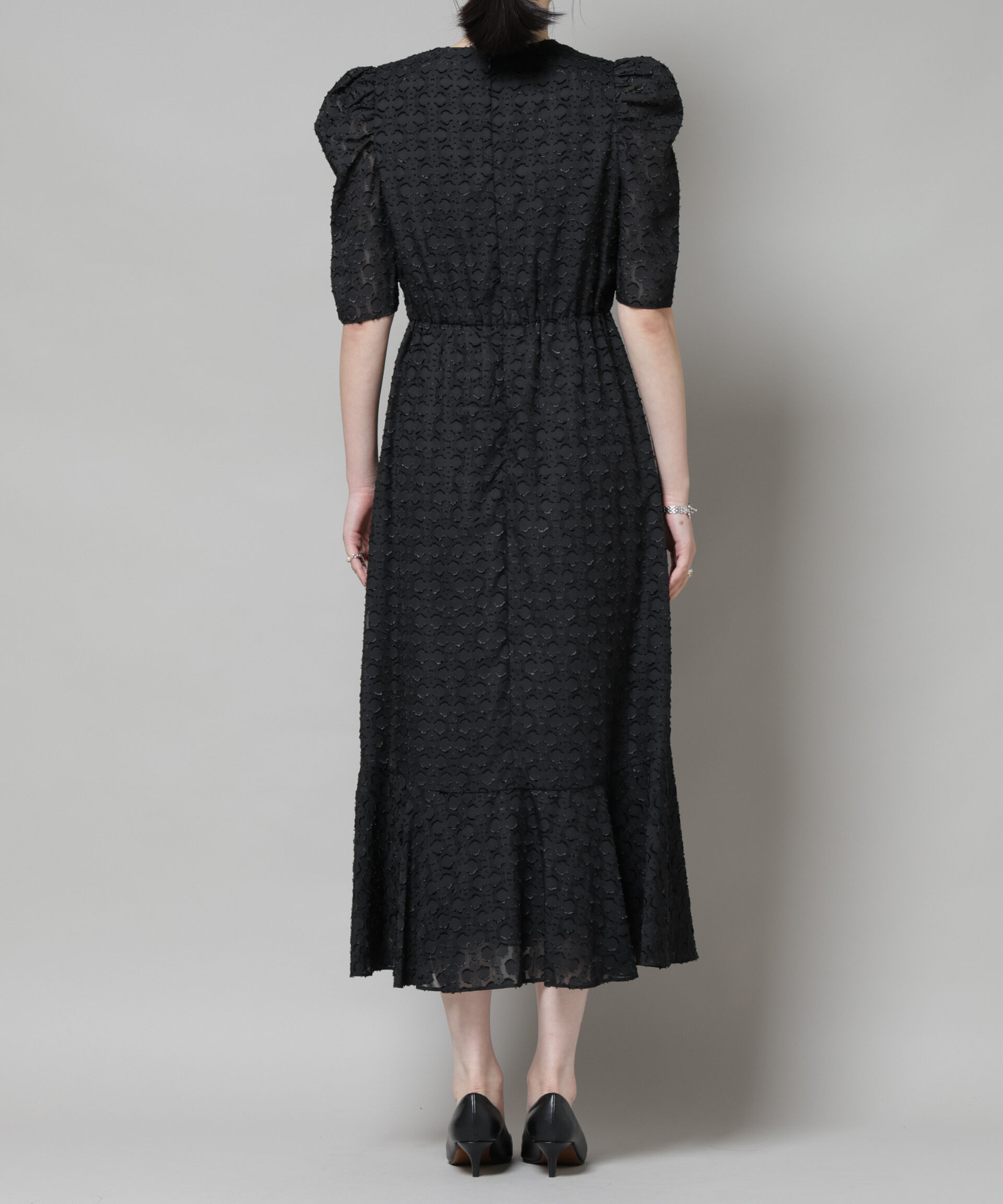 nano･universe「troisieme chaco/カットジャガードワンピース」|ワンピース|