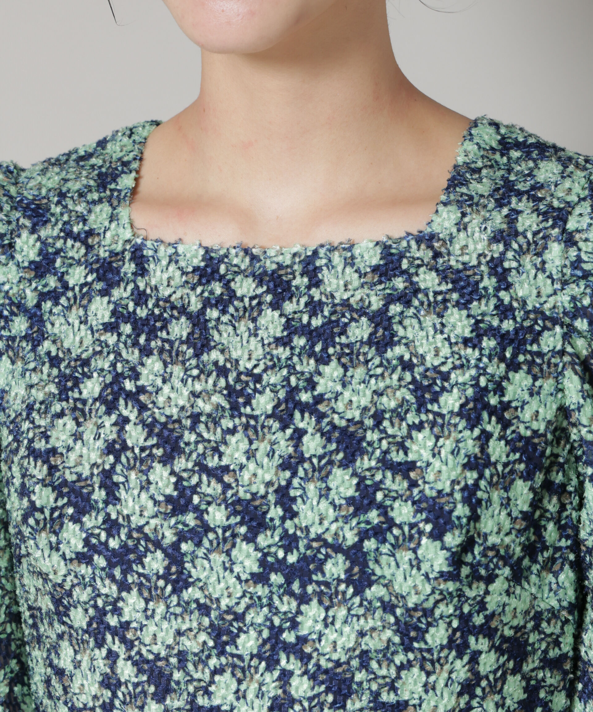 nano･universe「troisieme chaco/CUT JACQUARD PRINT ワンピース」|ワンピース|