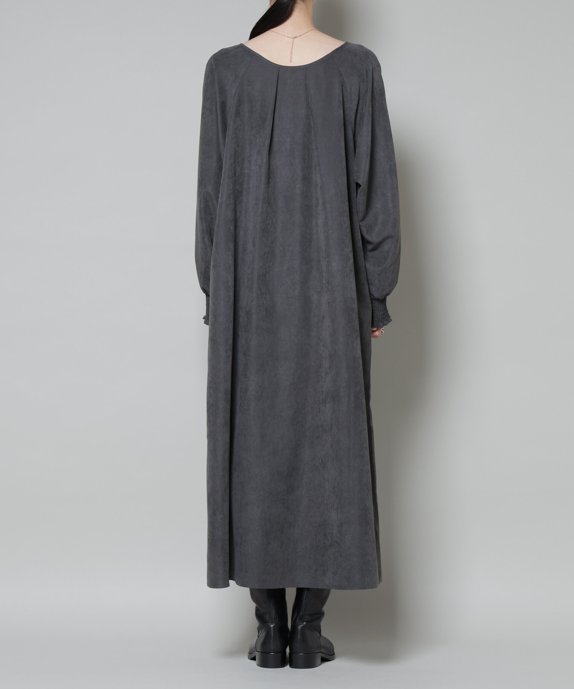 nano･universe「取り外し可能ラッフルカラー付きピーチフレアワンピース」|ワンピース|