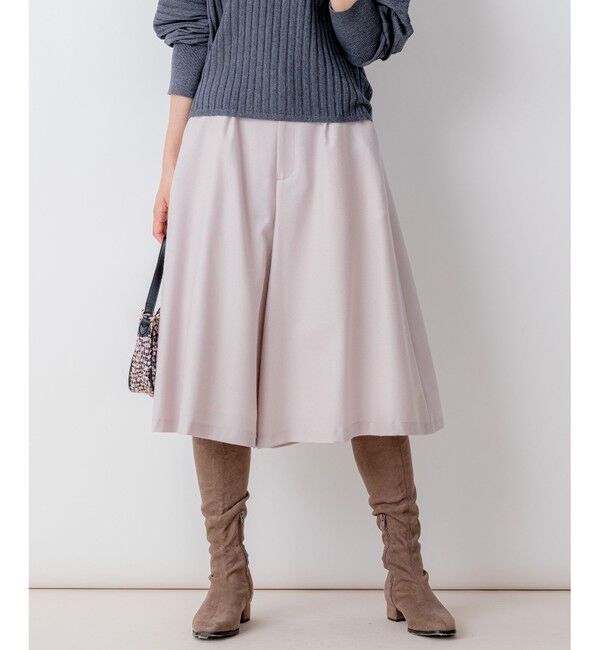 組曲「【WEB一部店舗限定】ウールジョーゼット キュロットパンツ」|キュロット|ローズ系