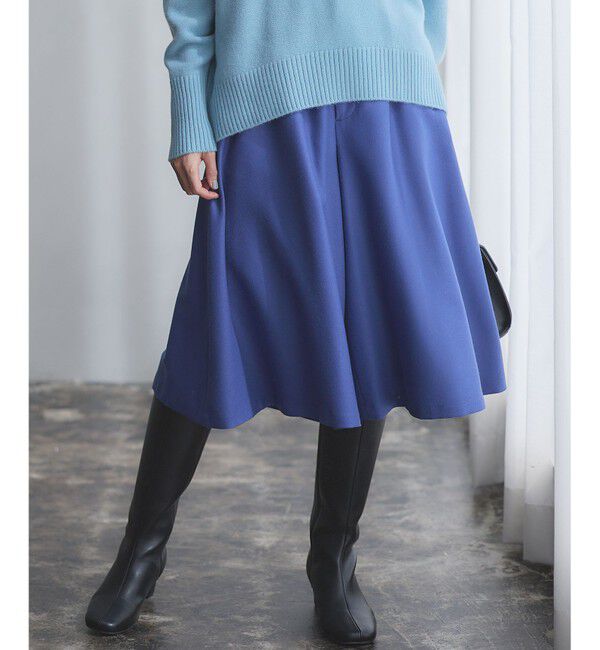 組曲「【WEB一部店舗限定】ウールジョーゼット キュロットパンツ」|キュロット|ブルー系