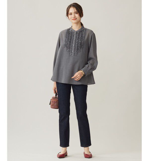 自由区「【洗える】365デニムスリムストレート パンツ」|デニム|