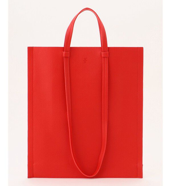 自由区「PUコンパクトトート バッグ」|トートバッグ|レッド