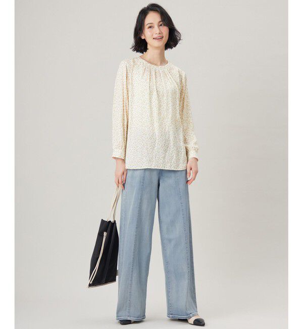 自由区「【洗える】ウスカルデニムバギー パンツ」|デニム|