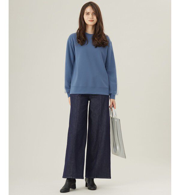 自由区「【洗える】ウスカルデニムバギー パンツ」|デニム|