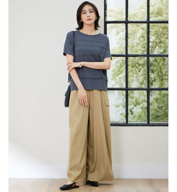 自由区「デニムライクボトムフレアワイド パンツ」|その他|