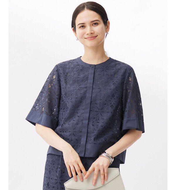 自由区「フラワータイルレース ブラウス」|シャツ・ブラウス|ｲﾝﾃﾞｨｺ