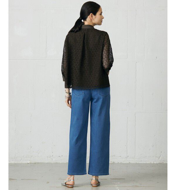 自由区「ウスカルデニムワイドストレート パンツ」|デニム|