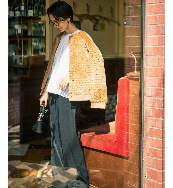 自由区「【カタログ掲載】ウールライクストレッチワイド パンツ」|その他|