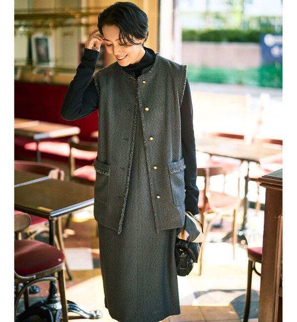 自由区「【カタログ掲載】ブライトリングツイード ジャンパースカート」|ジャンパースカート|