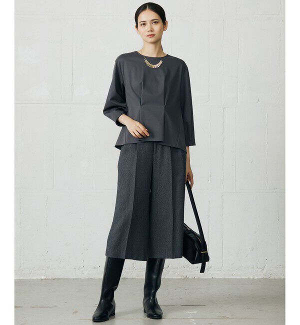 自由区「【SHIHOさん着用】ブライトリングツイード2タッククロップド パンツ」|その他|