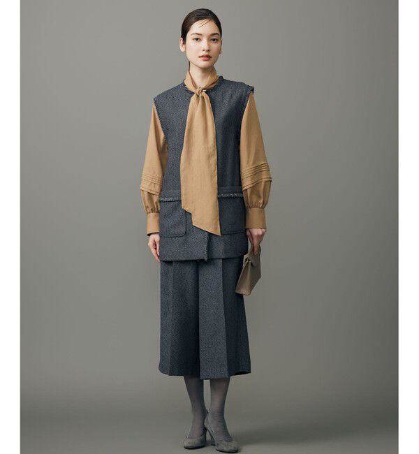 自由区「【SHIHOさん着用】ブライトリングツイード2タッククロップド パンツ」|その他|