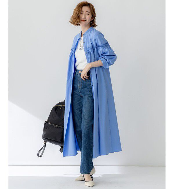 23区「【洗える】コンパクトライトクロス ピンタック ワンピース」|ワンピース|