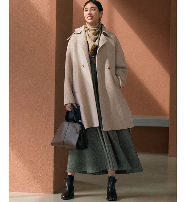 23区「ラメミックスツイード Vネックワンピース」|ワンピース|