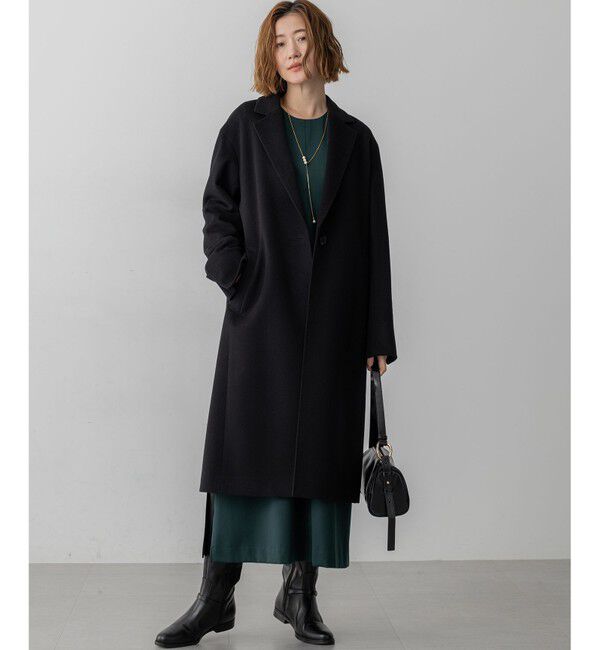 23区「【洗える】メリノウールサテン ワンピース」|ワンピース|