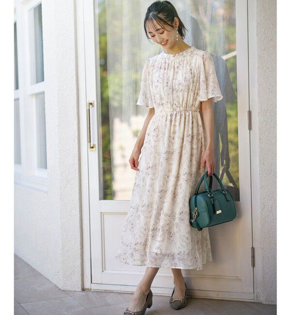 any SiS「【洗える】フラワープリント ワンピース」|ワンピース|