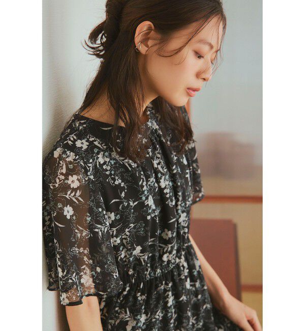 any SiS「【洗える】フラワープリント ワンピース」|ワンピース|