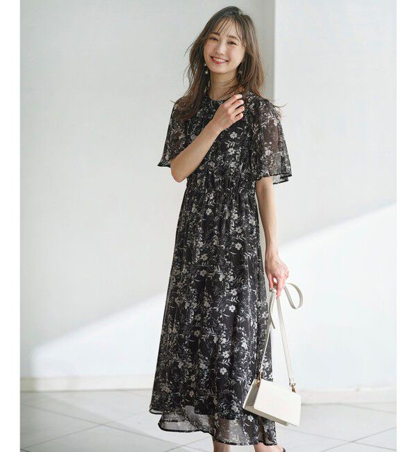 any SiS「【洗える】フラワープリント ワンピース」|ワンピース|