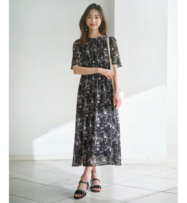 any SiS「【洗える】フラワープリント ワンピース」|ワンピース|