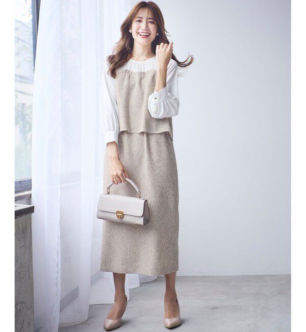 any SiS「【洗える】ツイードコンビ ワンピース」|ワンピース|