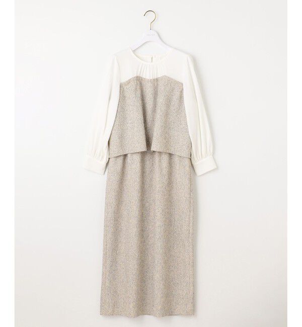 any SiS「【洗える】ツイードコンビ ワンピース」|ワンピース|