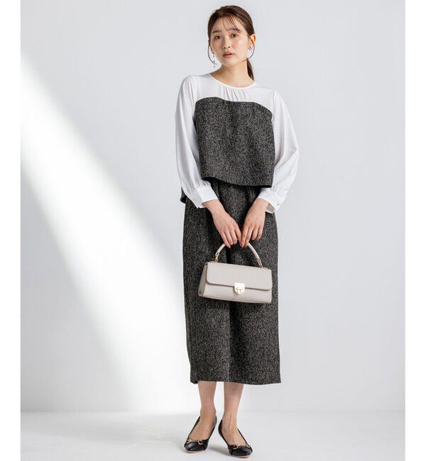 any SiS「【洗える】ツイードコンビ ワンピース」|ワンピース|