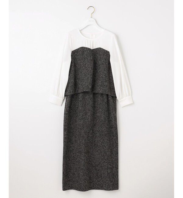 any SiS「【洗える】ツイードコンビ ワンピース」|ワンピース|