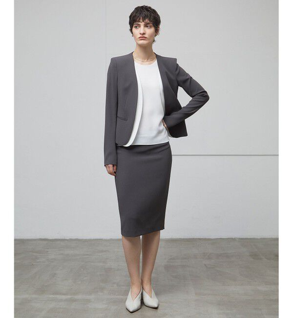 BEIGE,「CINDY / ダブルカラージャケット」|ノーカラージャケット|