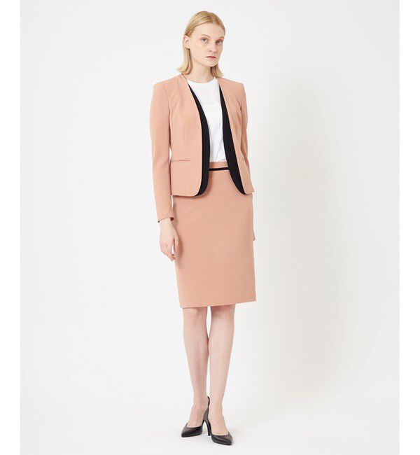 BEIGE,「CINDY / ダブルカラージャケット」|ノーカラージャケット|