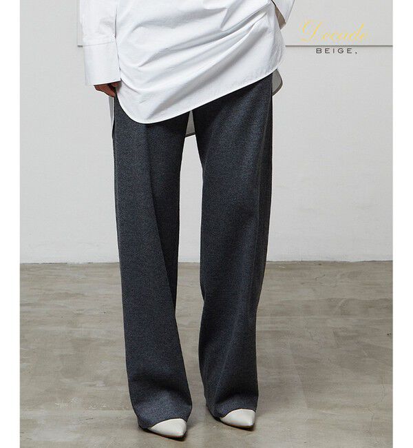 BEIGE,「CORBY / ウエストゴムワイドパンツ」|その他|C.Gray