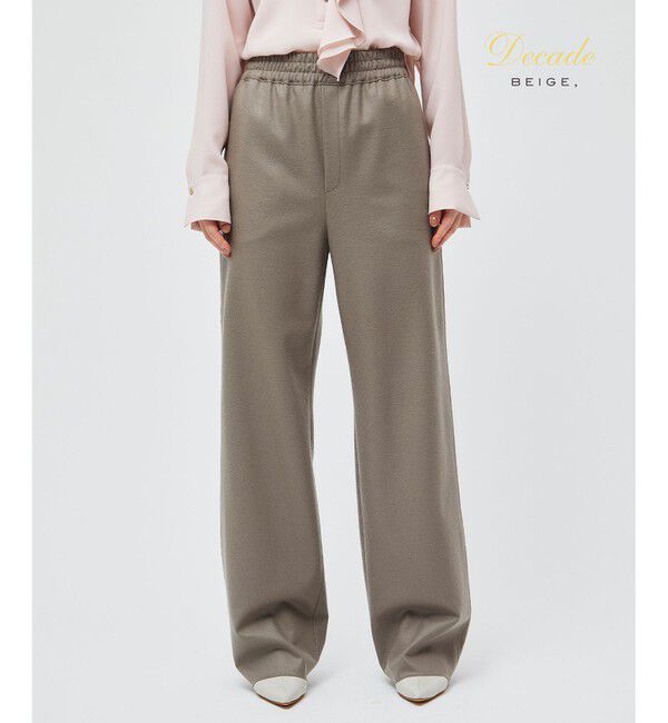 BEIGE,「CORBY / ウエストゴムワイドパンツ」|その他|Taupe