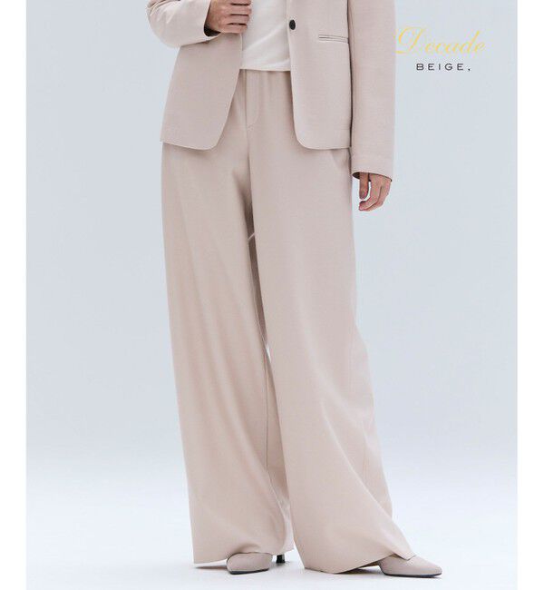 BEIGE,「【セットアップ対応】CORBY / ウールイージーワイドパンツ」|その他|Nude