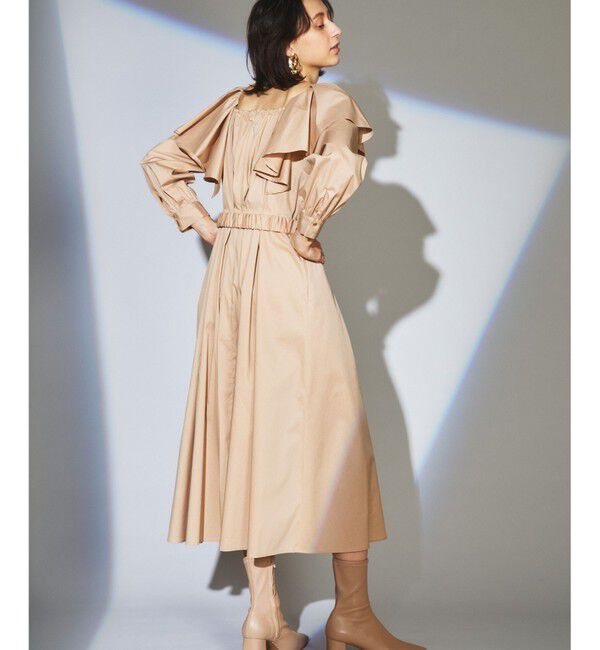 Diagram「フリルショルダーワンピース」|ワンピース|ベージュ