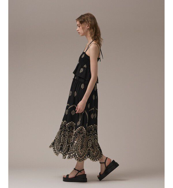 GRACE CONTINENTAL「カットワークマキシドレス」|ワンピース|