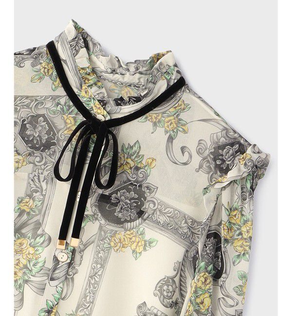 GRACE CONTINENTAL「オーナメントフラワープリントワンピース」|ワンピース|