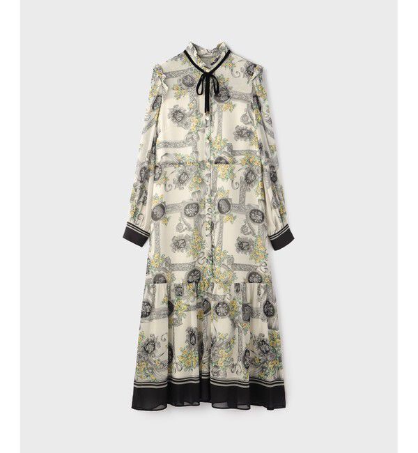 GRACE CONTINENTAL「オーナメントフラワープリントワンピース」|ワンピース|