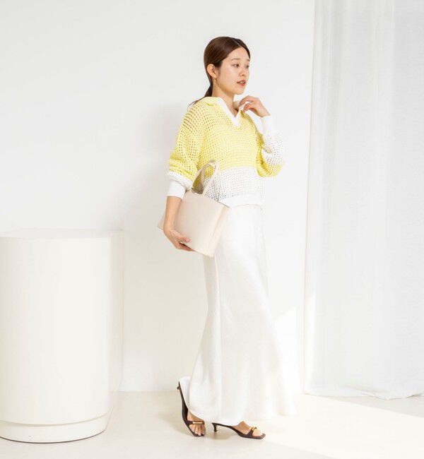 NOLLEY'S「ウォッシャブルサテンナロースカート」|フレア|