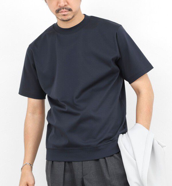 NOLLEY'S goodman「《ビジカジ対応》シルケットスムース クルーネックドレスTシャツ 26SS」|Tシャツ・カットソー|ダークネイビー