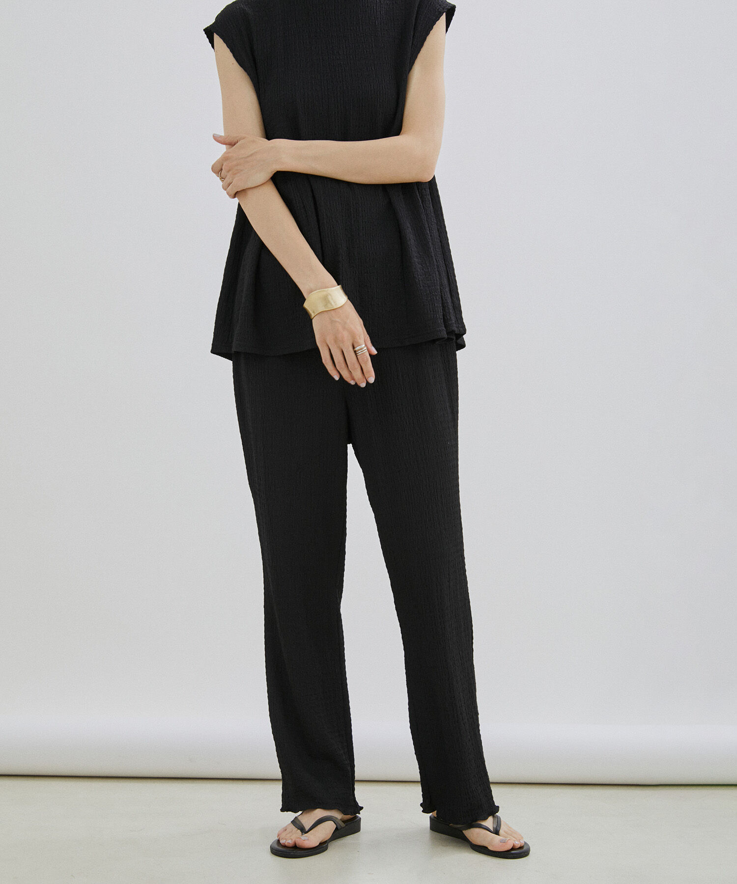 SALON adam et rope'「【WEB限定】【セットアップ対応】ラッセルシャーリングイージーパンツ」|その他|