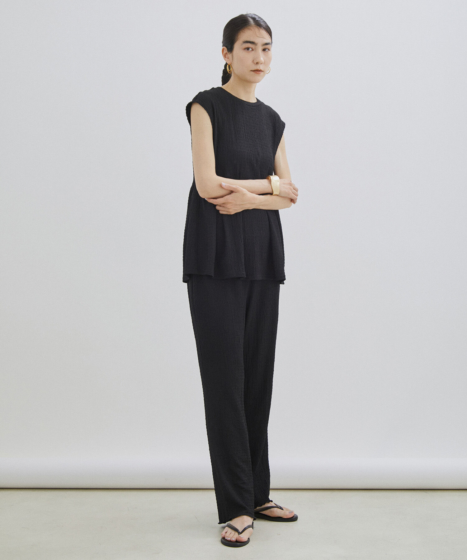 SALON adam et rope'「【WEB限定】【セットアップ対応】ラッセルシャーリングイージーパンツ」|その他|